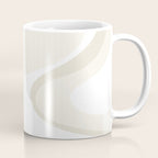 Cream Dream Light Liquid Swirl Abstract in Beige and White Coffee Mug Gallery Image 1