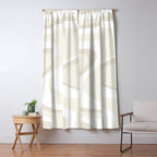 Cream Dream Light Liquid Swirl Abstract in Beige and White Window Curtain Gallery Image 5