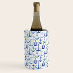 Anchors Away - Nautical Watercolor Anchors in Blue Wine Chiller Gallery Image 1