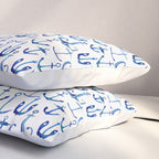 Anchors Away - Nautical Watercolor Anchors in Blue Pillow Sham Gallery Image 3