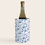 Anchors Away - Nautical Watercolor Anchors in Blue Wine Chiller Gallery Image 2