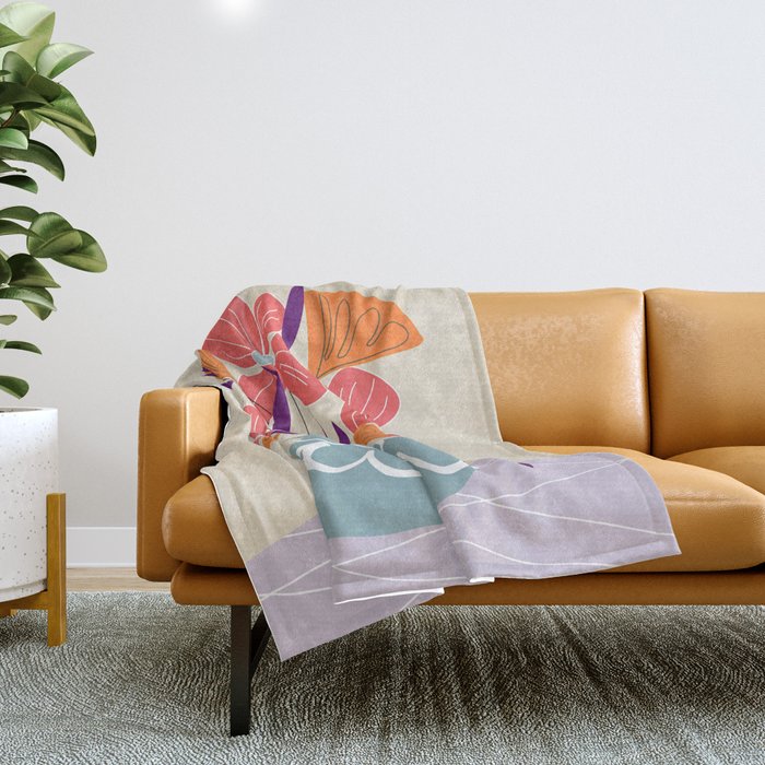 Summer bunch Throw Blanket Gallery Image 1