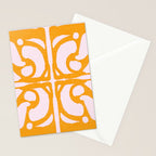 Abstract in Yellow and Cream Stationery Card Gallery Image 2