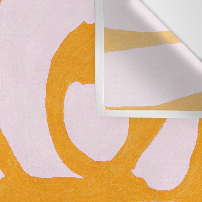 Abstract in Yellow and Cream Wall Tapestry Gallery Image 3