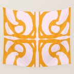 Abstract in Yellow and Cream Wall Tapestry Gallery Image 4