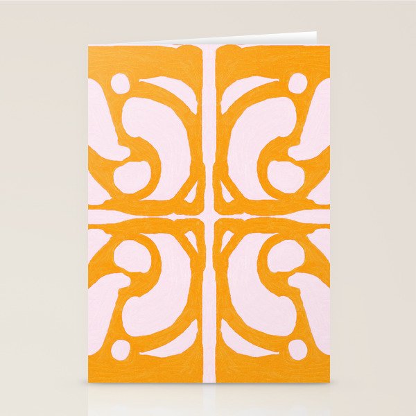 Abstract in Yellow and Cream Stationery Card Gallery Image 2