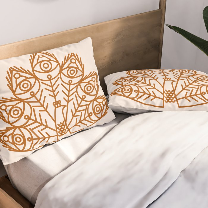 Cosmic Peacock Pillow Sham Gallery Image 2