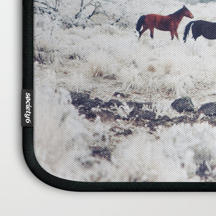 Winter Horse Herd Laptop Sleeve Gallery Image 3