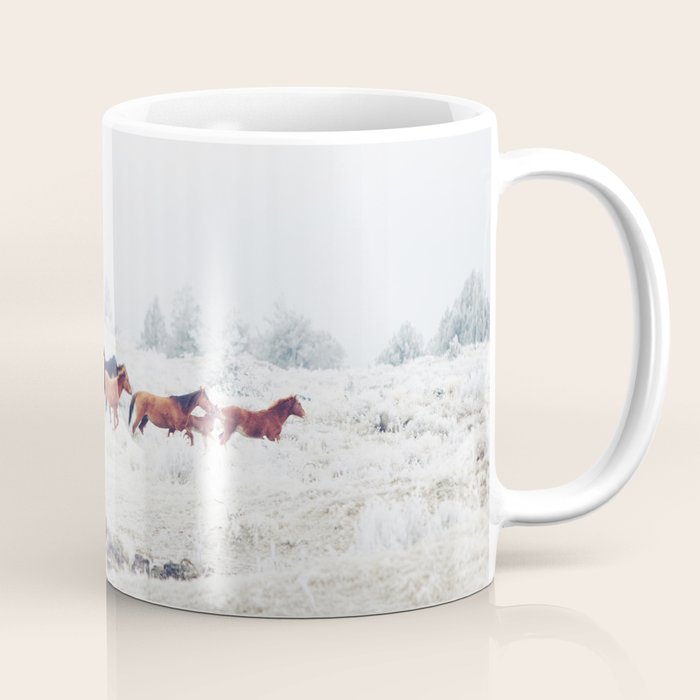 Winter Horse Herd Coffee Mug Gallery Image 1