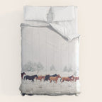 Winter Horse Herd Comforter Gallery Image 6