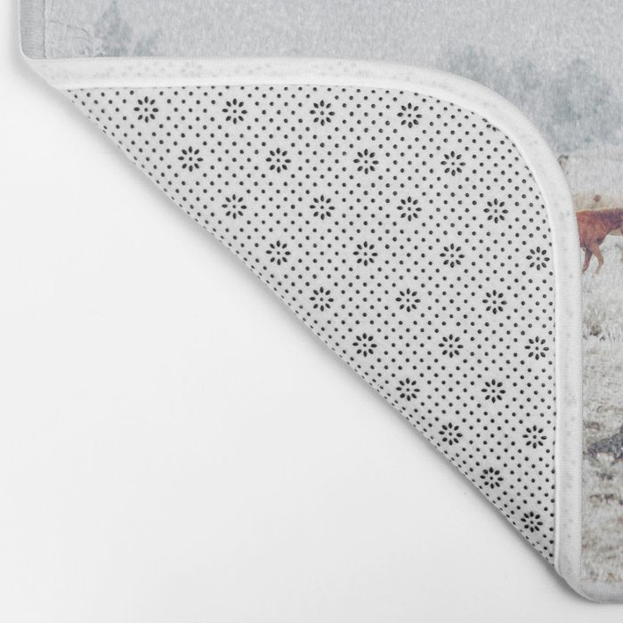 Winter Horse Herd Bath Mat Gallery Image 2