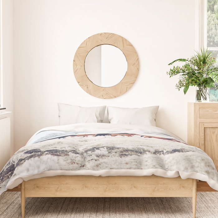 Winter Horse Herd Duvet Cover Gallery Image 3