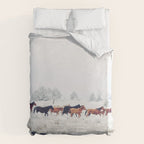 Winter Horse Herd Duvet Cover Gallery Image 6