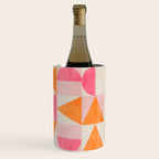 Hot Pink Orange Modern Geometric Artwork Wine Chiller Gallery Image 3