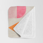 Hot Pink Orange Modern Geometric Artwork Throw Blanket Gallery Image 3