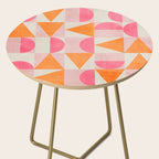 Hot Pink Orange Modern Geometric Artwork Side Table Gallery Image 2