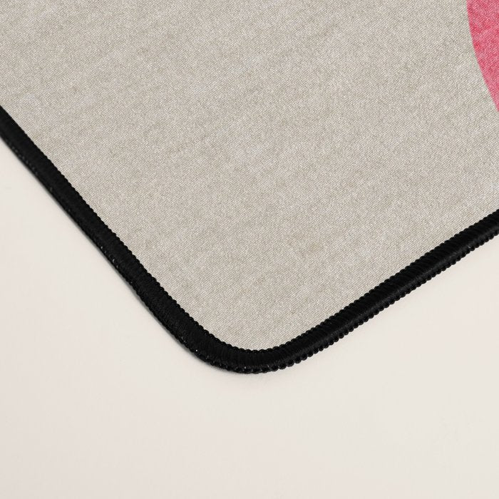 Hot Pink Orange Modern Geometric Artwork Desk Mat Gallery Image 4