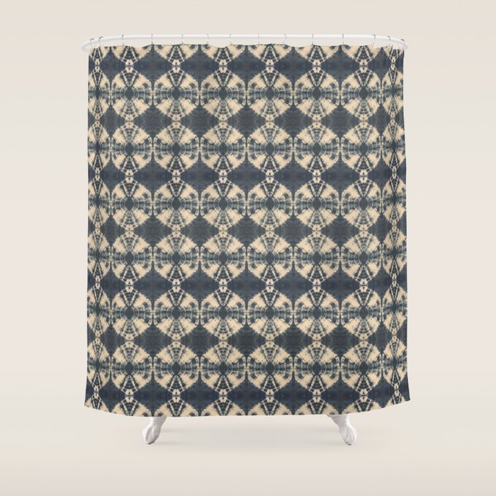 Circle Shibori Shower Curtain Gallery Image 1