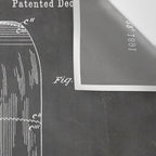 Toilet Paper Patent - Bathroom Art - Black Chalkboard Wall Tapestry Gallery Image 3