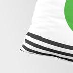 Mid-century Modern Lime Green Minimalist Sunset Over Striped Waves Pillow Sham Gallery Image 4