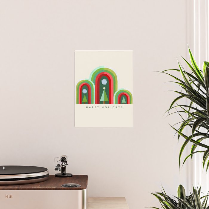Rainbow Christmas Arches Poster Gallery Image 2