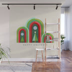 Rainbow Christmas Arches Wall Mural Gallery Image 1