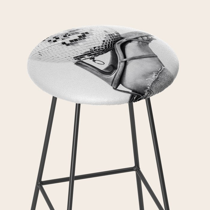 Disco Heels Trend Black White  Photo Art Stool Gallery Image 2
