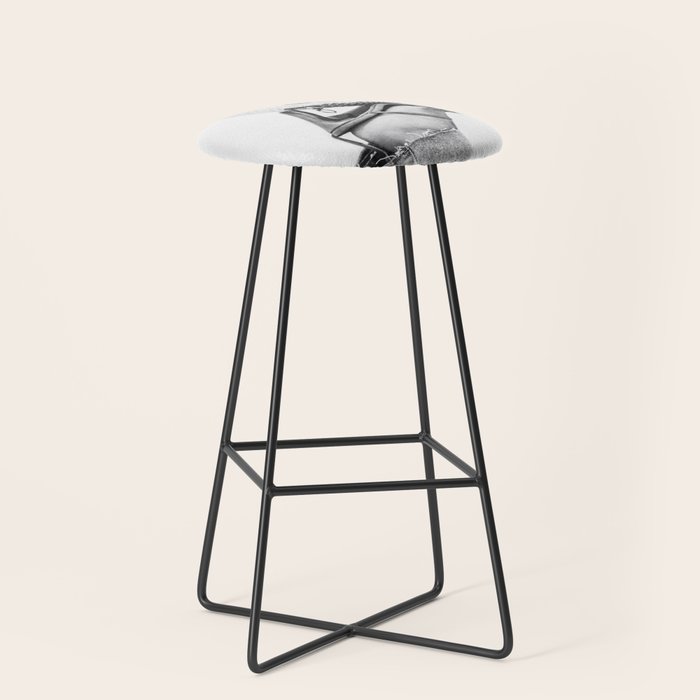 Disco Heels Trend Black White  Photo Art Stool Gallery Image 1