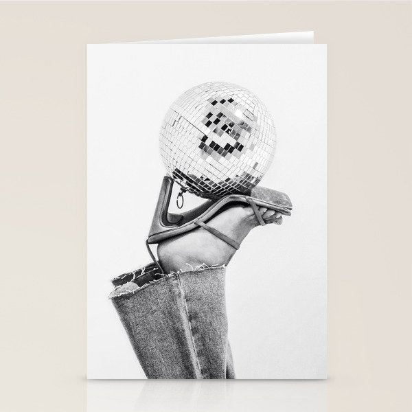 Disco Heels Trend Black White  Photo Art Stationery Card Gallery Image 1