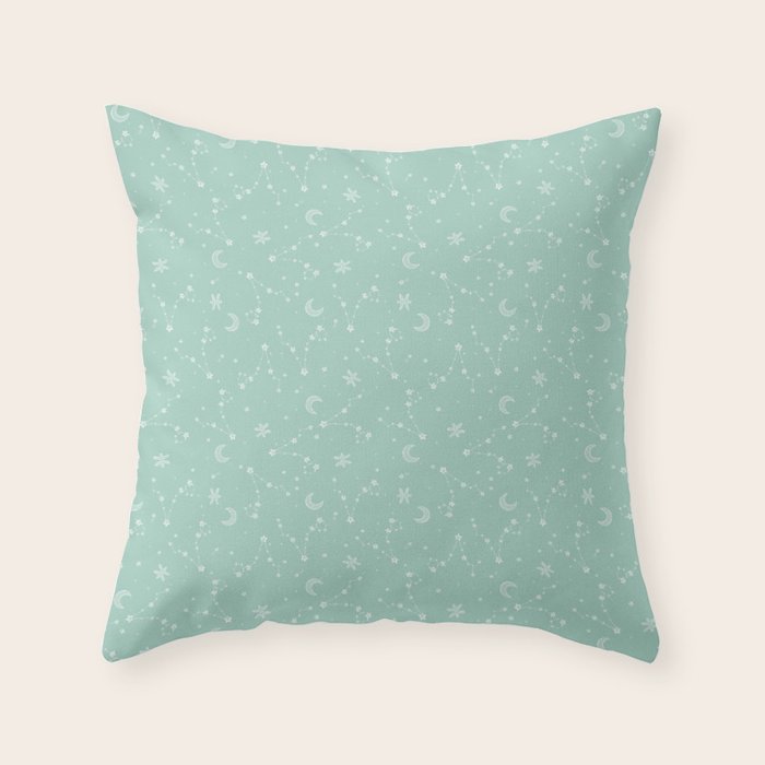Pisces Constellation Throw Pillow Gallery Image 1