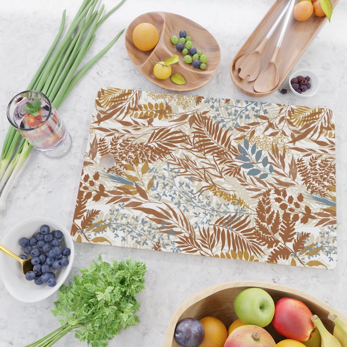 Leafy autumn forest B Cutting Board Gallery Image 2