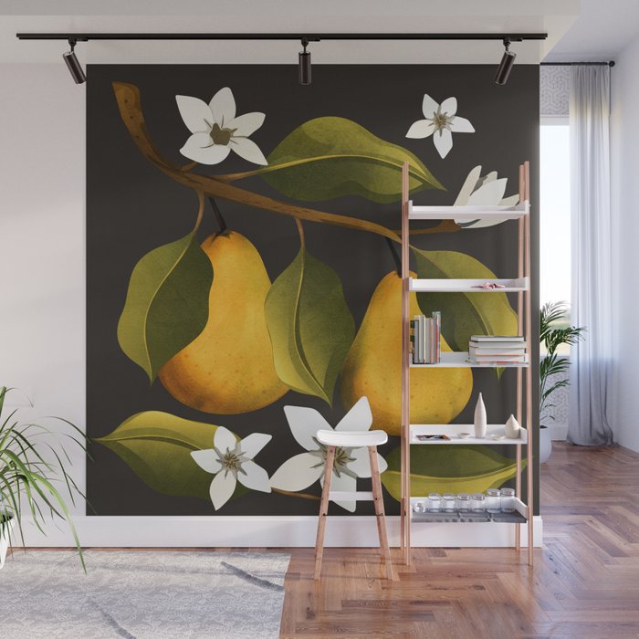 Pears Botanical Art 1 Wall Mural Gallery Image 1