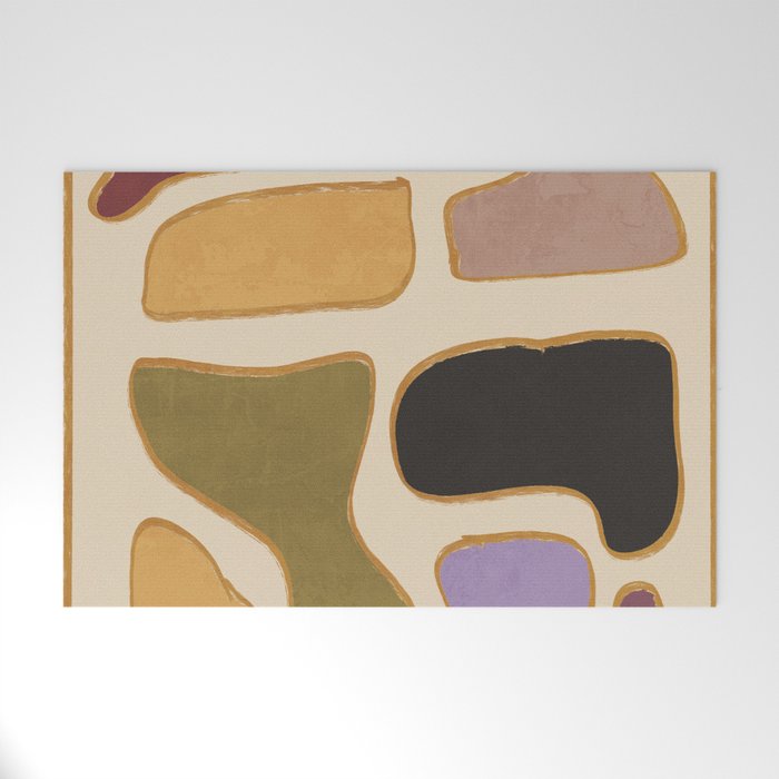 Modern Abstract Minimal Shapes 123 Welcome Mat Gallery Image 1