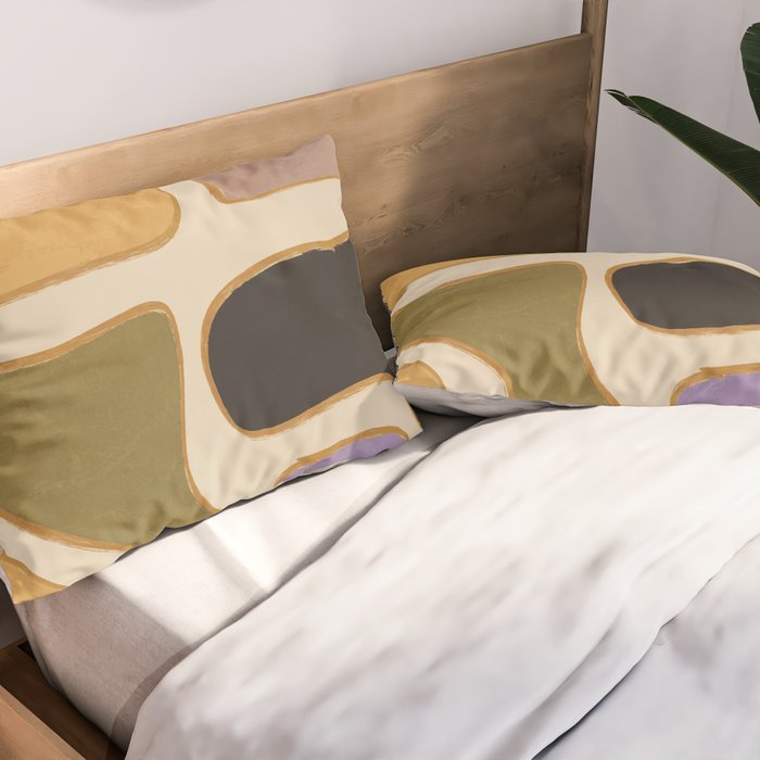 Modern Abstract Minimal Shapes 123 Pillow Sham Gallery Image 2
