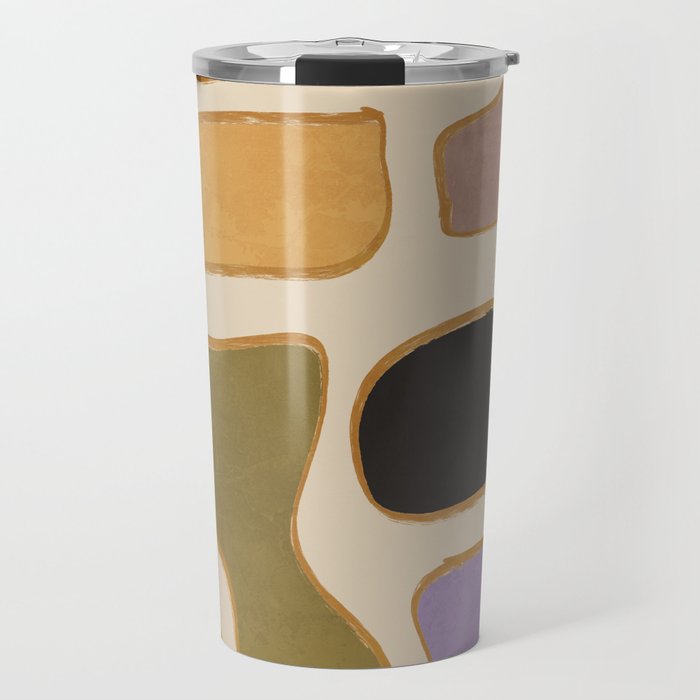Modern Abstract Minimal Shapes 123 Travel Mug Gallery Image 1