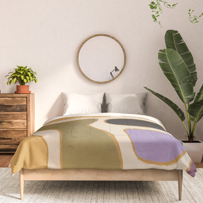 Modern Abstract Minimal Shapes 123 Comforter Gallery Image 3