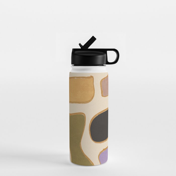 Modern Abstract Minimal Shapes 123 Water Bottle Gallery Image 1