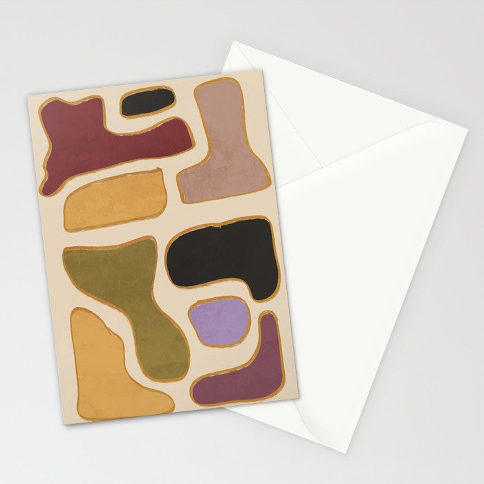 Modern Abstract Minimal Shapes 123 Stationery Card Gallery Image 2