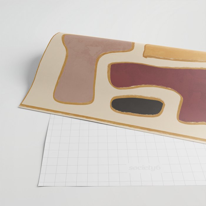 Modern Abstract Minimal Shapes 123 Wrapping Paper Gallery Image 2