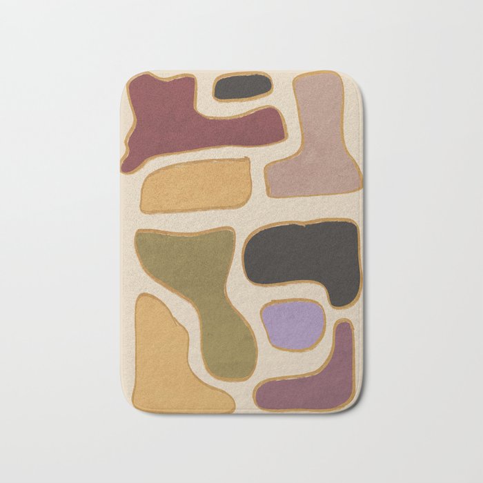 Modern Abstract Minimal Shapes 123 Bath Mat Gallery Image 1