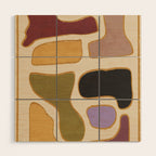 Modern Abstract Minimal Shapes 123 Wood Wall Art Gallery Image 1