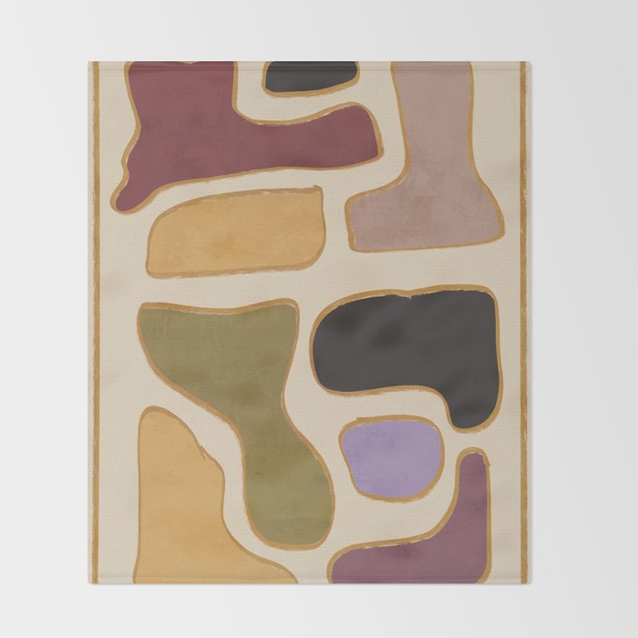 Modern Abstract Minimal Shapes 123 Throw Blanket Gallery Image 2