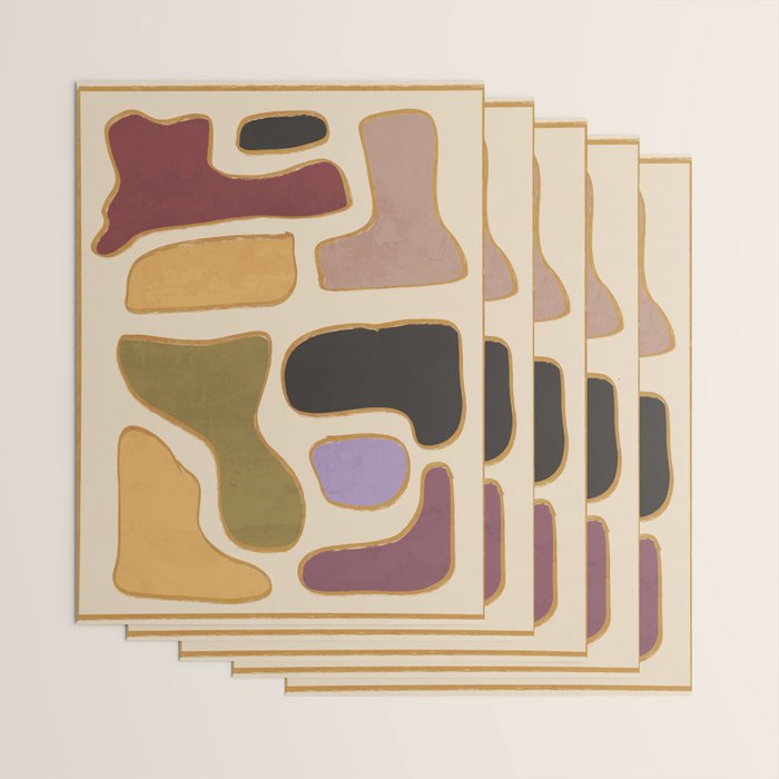 Modern Abstract Minimal Shapes 123 Wrapping Paper Gallery Image 3