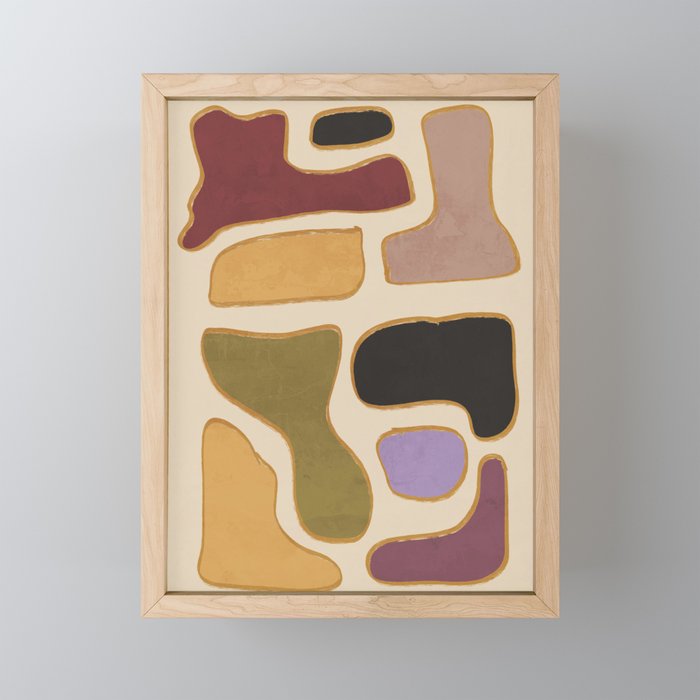 Modern Abstract Minimal Shapes 123 Mini Art Print Gallery Image 1