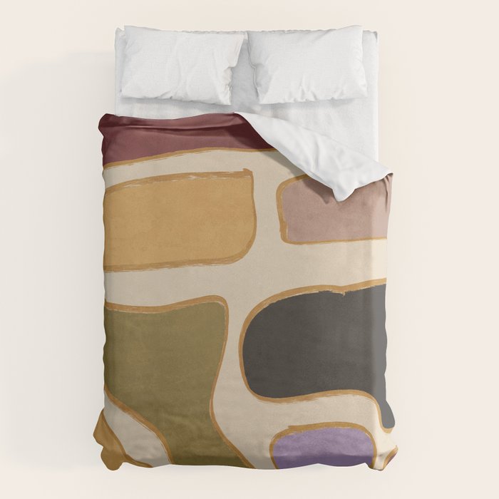 Modern Abstract Minimal Shapes 123 Duvet Cover Gallery Image 1