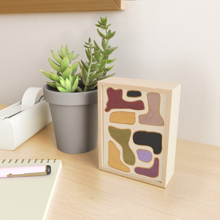 Modern Abstract Minimal Shapes 123 Mini Art Print Gallery Image 2