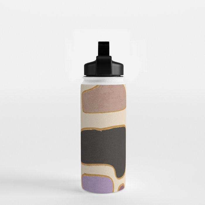Modern Abstract Minimal Shapes 123 Water Bottle Gallery Image 2