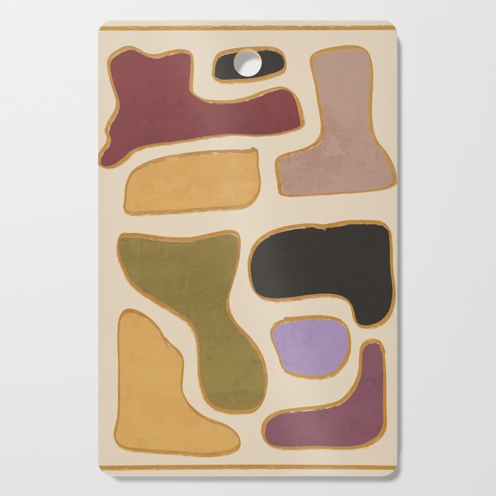 Modern Abstract Minimal Shapes 123 Cutting Board Gallery Image 1