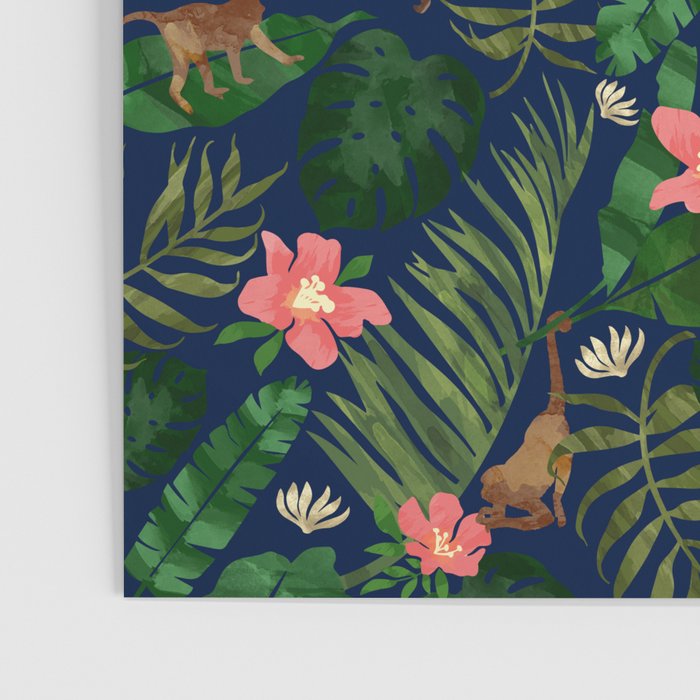 Tropical Garden - Dark Blue Poster Gallery Image 3
