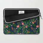 Tropical Garden - Dark Blue Laptop Sleeve Gallery Image 2